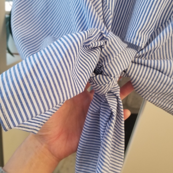 Boxy Striped Embroidered Top - Picture 3 of 6